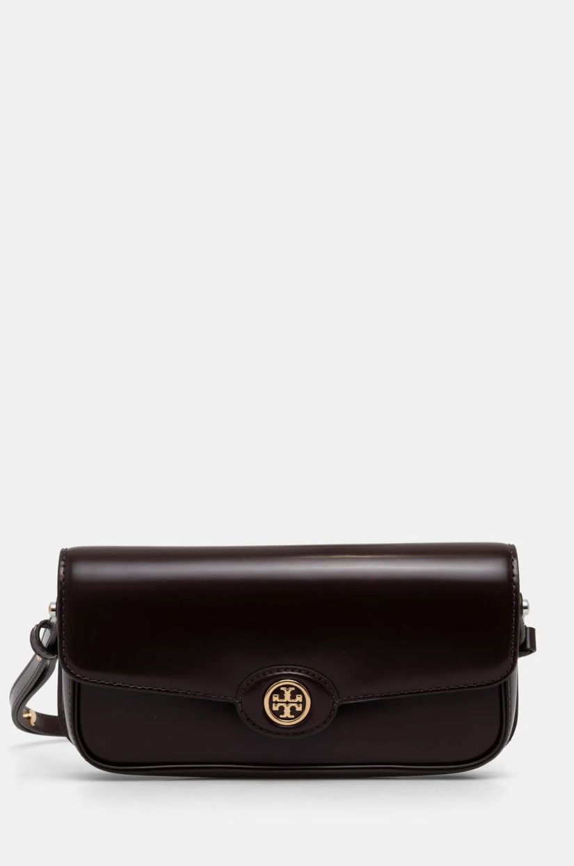 Tory Burch poseta de piele Robinson culoarea bordo, 161938.616