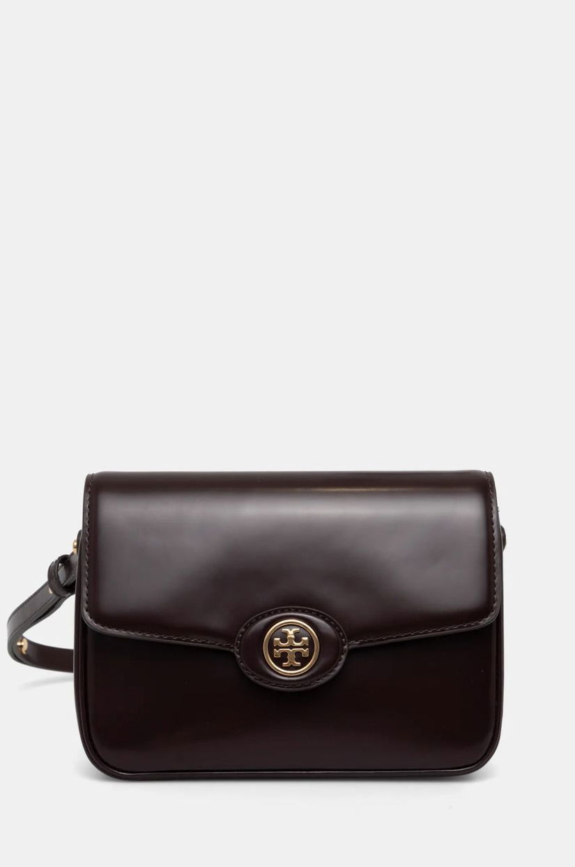 Tory Burch poseta de piele Robinson culoarea maro, 161943.616