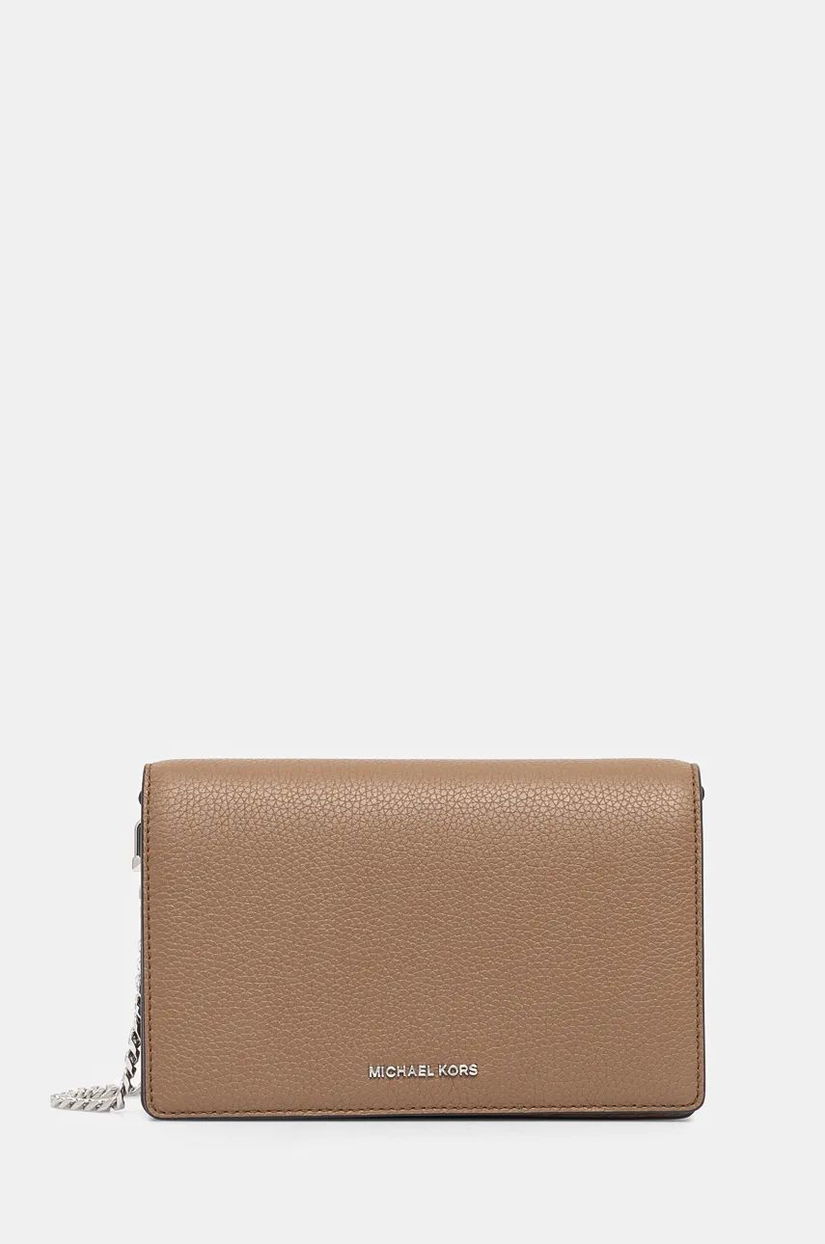 MICHAEL Michael Kors poseta de piele culoarea maro, 32F4SJ6C8L