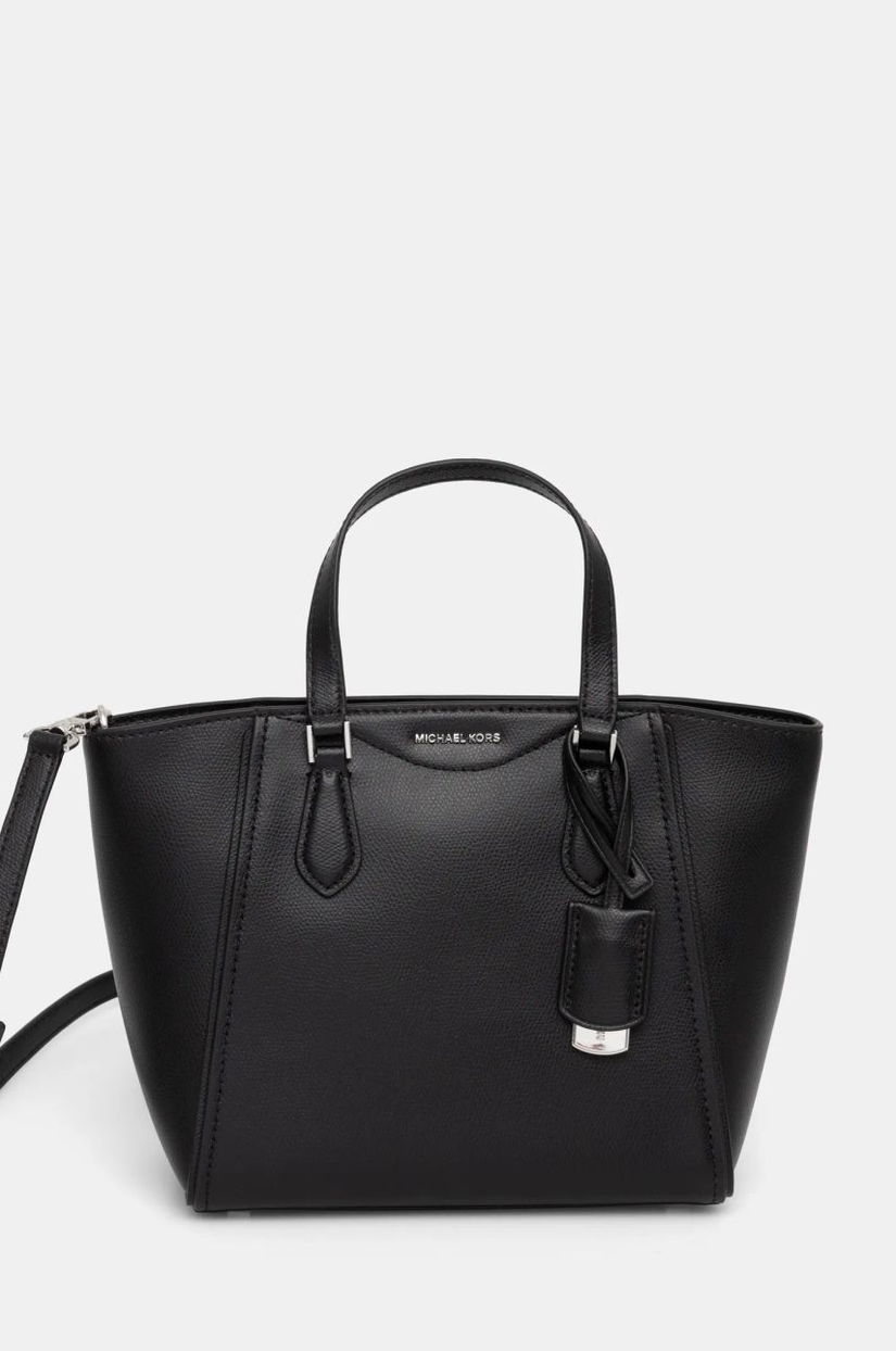 MICHAEL Michael Kors poseta de piele culoarea negru, 32F4STBC1L