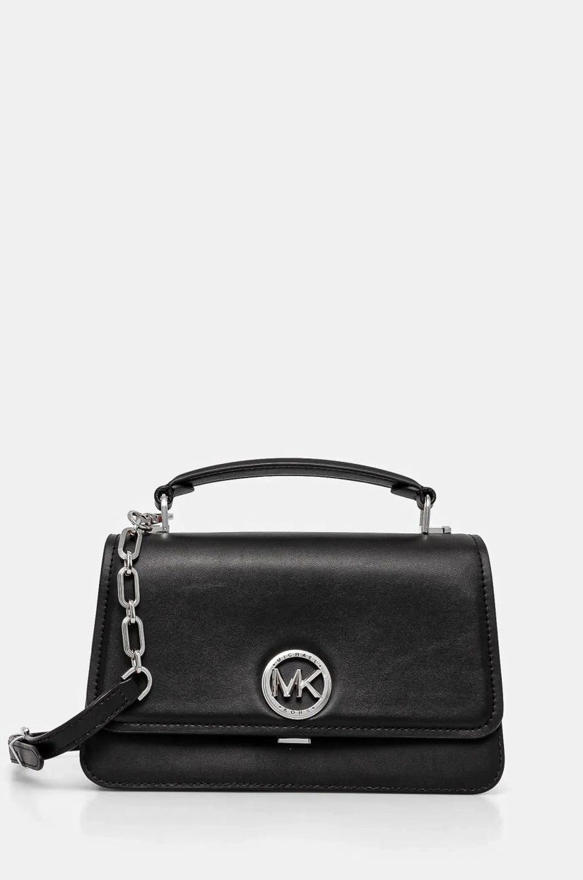 MICHAEL Michael Kors poseta de piele culoarea negru, 30T4SD8S6L