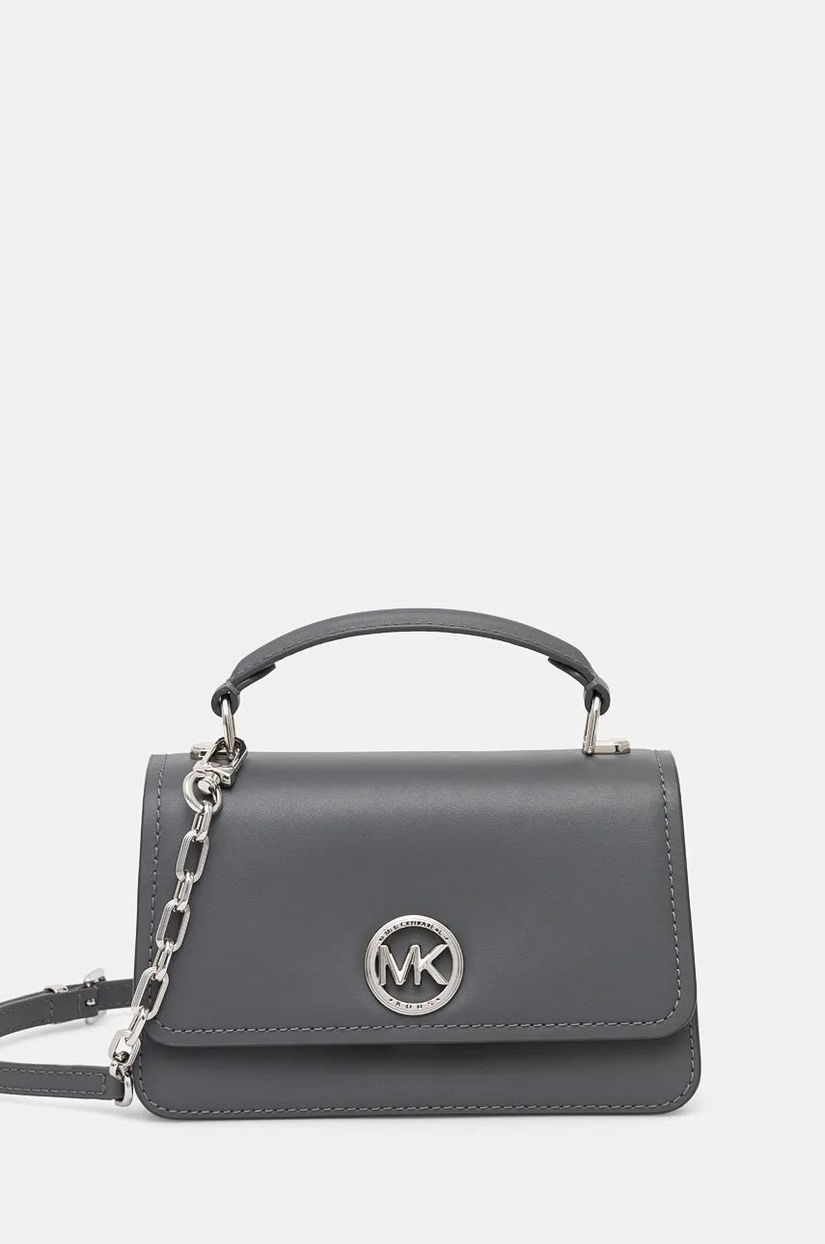 MICHAEL Michael Kors poseta de piele culoarea gri, 32T4SD8C5L