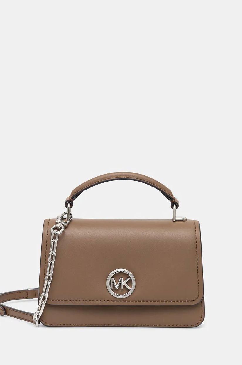 MICHAEL Michael Kors poseta de piele culoarea maro, 32T4SD8C5L