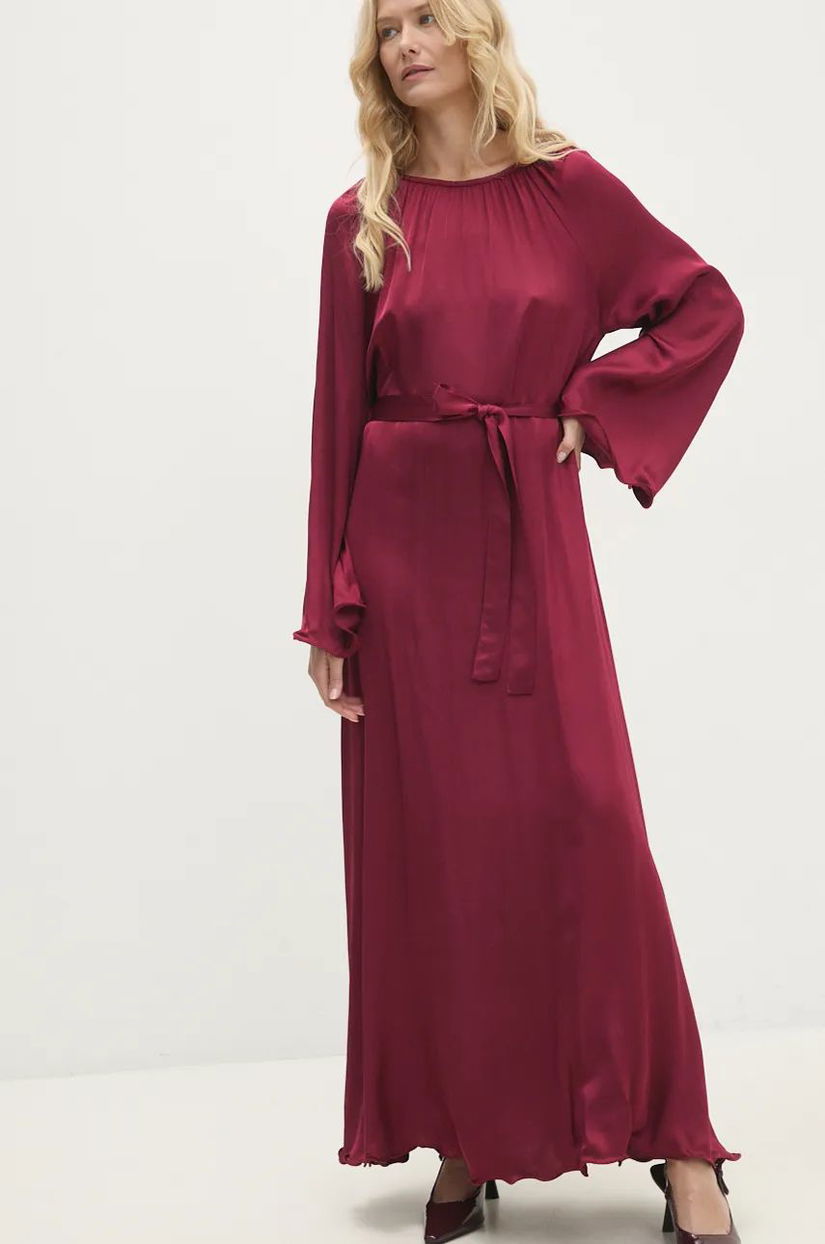 Answear Lab rochie culoarea bordo, maxi, drept