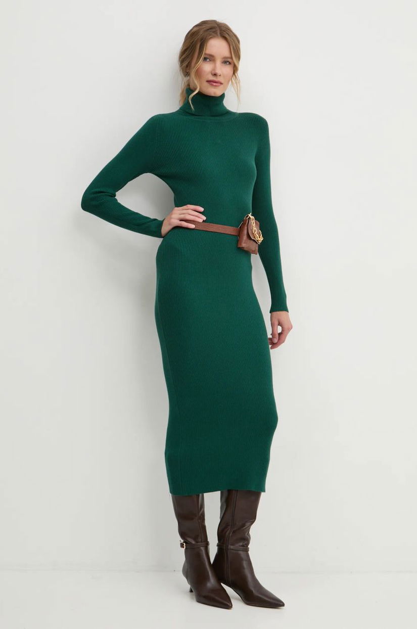 Answear Lab rochie culoarea verde, midi, mulata