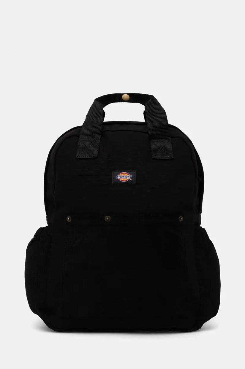 Dickies rucsac CORDUROY culoarea negru, mare, neted, DK0A4Z2S