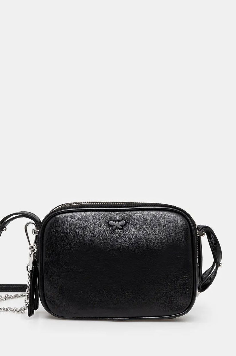 Weekend Max Mara poseta de piele culoarea negru, 2425516045600