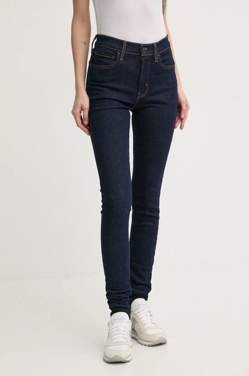 Levi's jeansi 720 HIRISE SUPER SKINNY femei, culoarea albastru marin