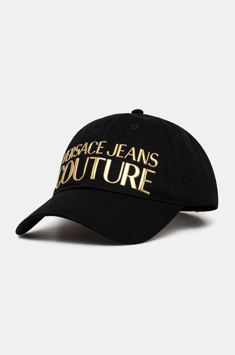 Versace Jeans Couture șapcă de baseball din bumbac culoarea negru, cu imprimeu, 77HAZK32 ZG207