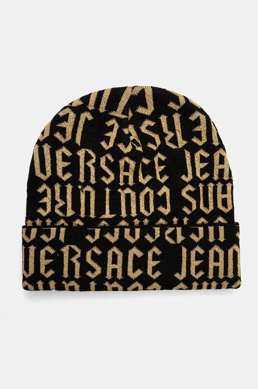 Versace Jeans Couture caciula culoarea negru, din tricot gros, 77HAZK54 ZG293