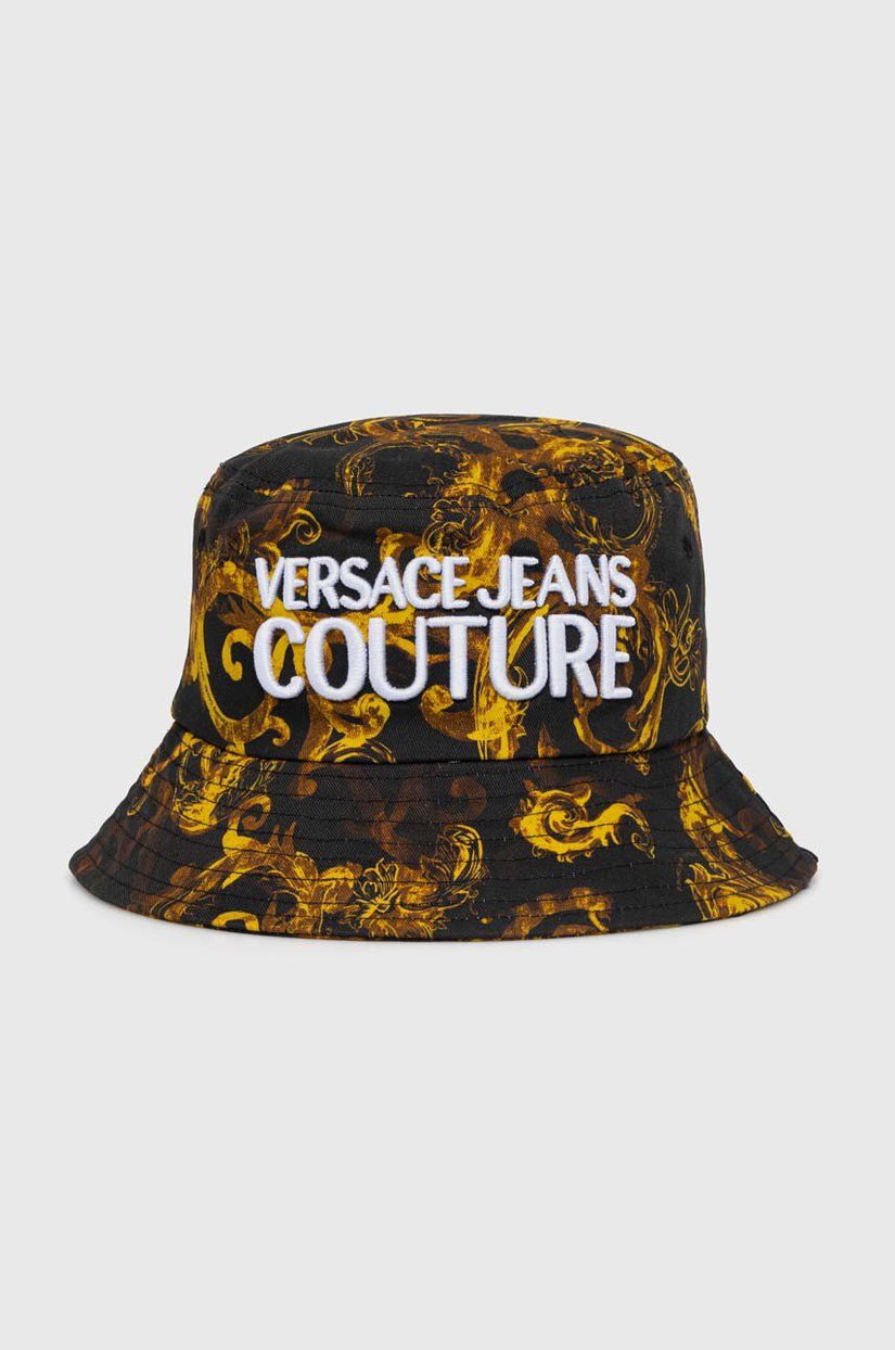 Versace Jeans Couture palarie din bumbac culoarea negru, bumbac, 76HAZK06 ZG267