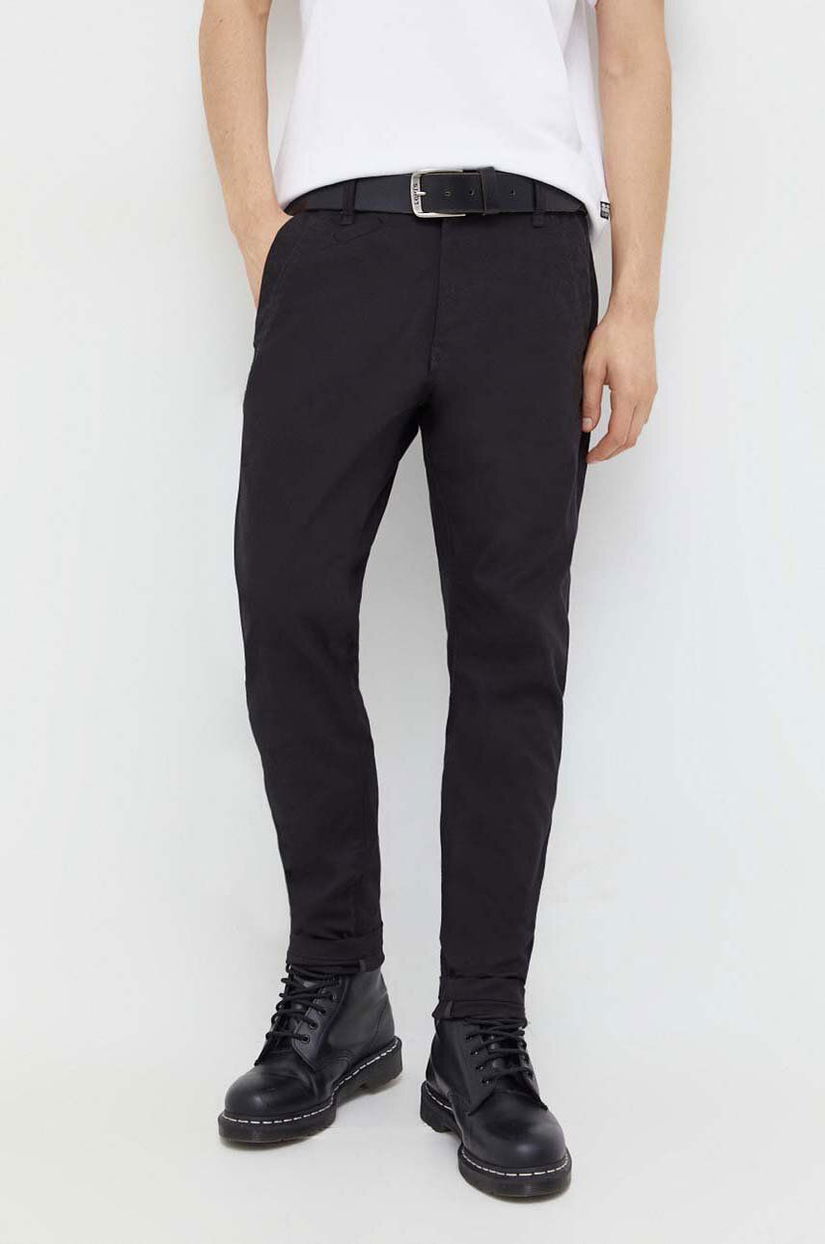 G-Star Raw pantaloni barbati, culoarea gri, cu fason chinos