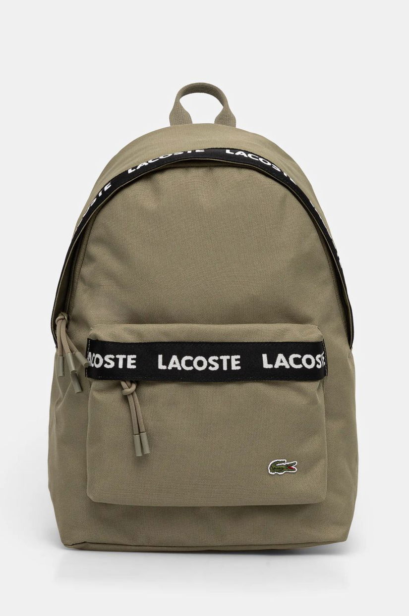 Lacoste rucsac culoarea verde, mare, cu imprimeu, NU4685NZ