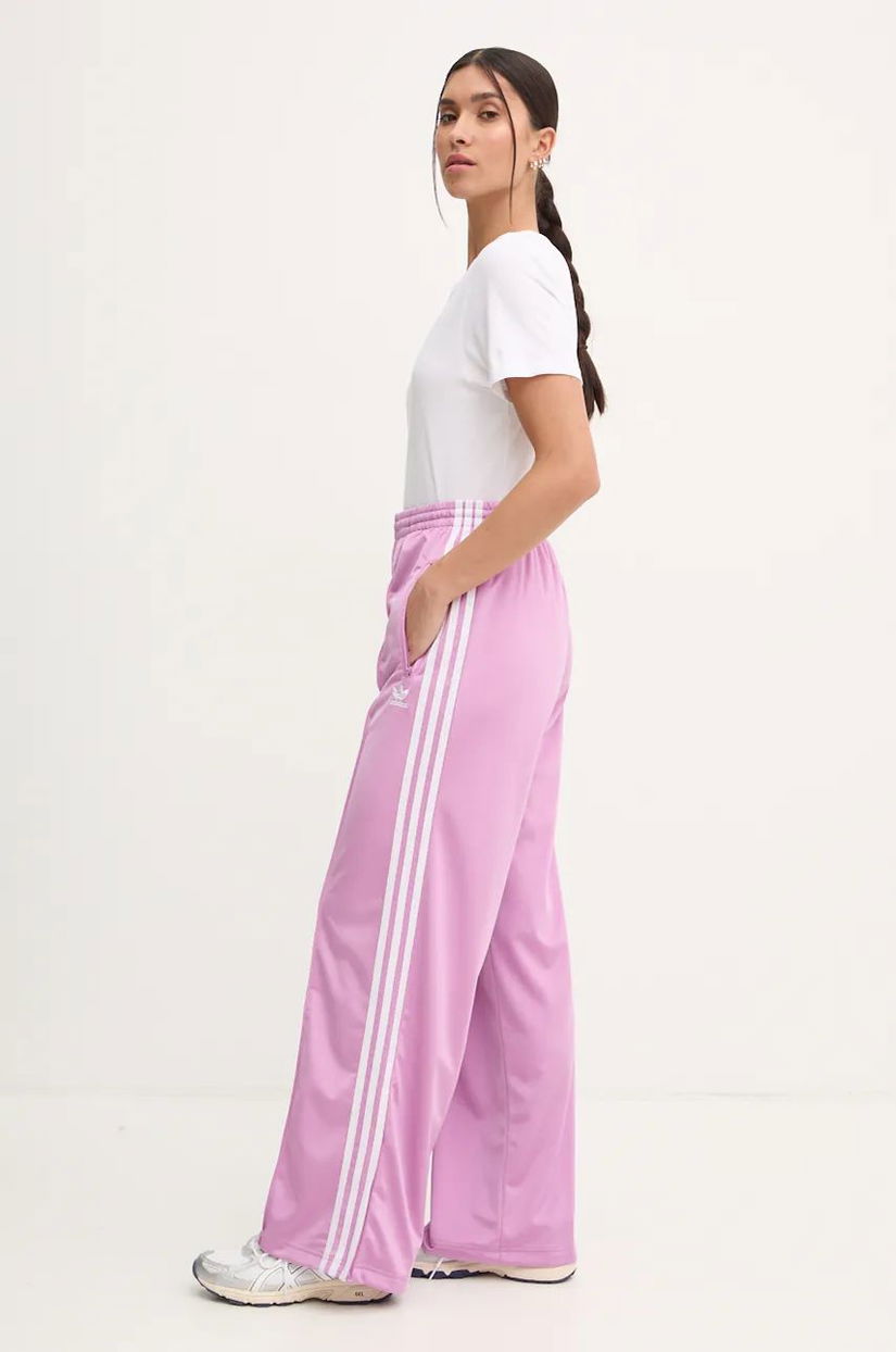 adidas Originals pantaloni de trening culoarea roz, cu imprimeu, IY4719