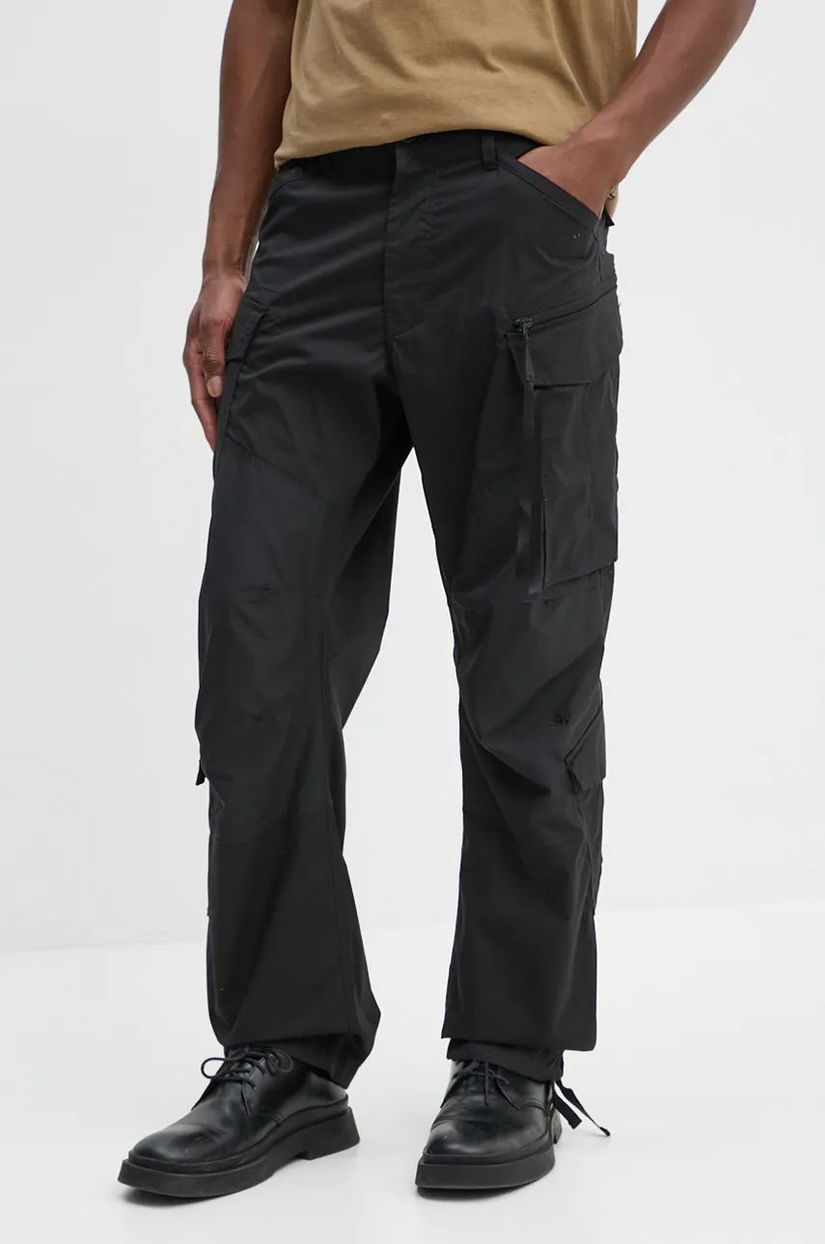 G-Star Raw pantaloni barbati, culoarea negru, cu fason cargo, D25219-D308