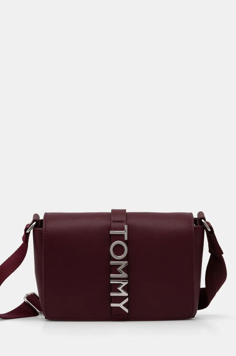 Tommy Jeans poseta culoarea bordo, AW0AW17048