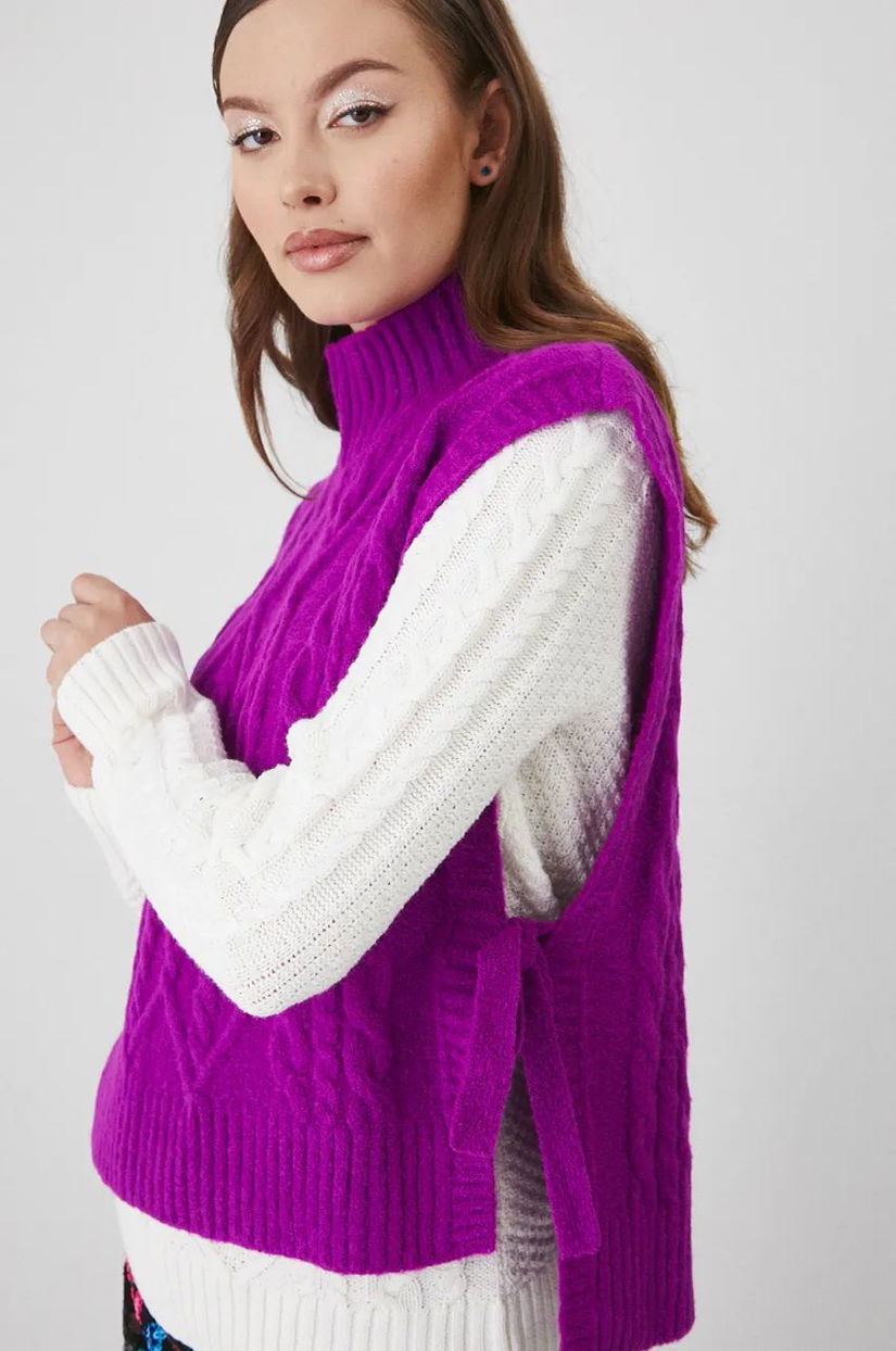 Medicine poncho femei, culoarea roz