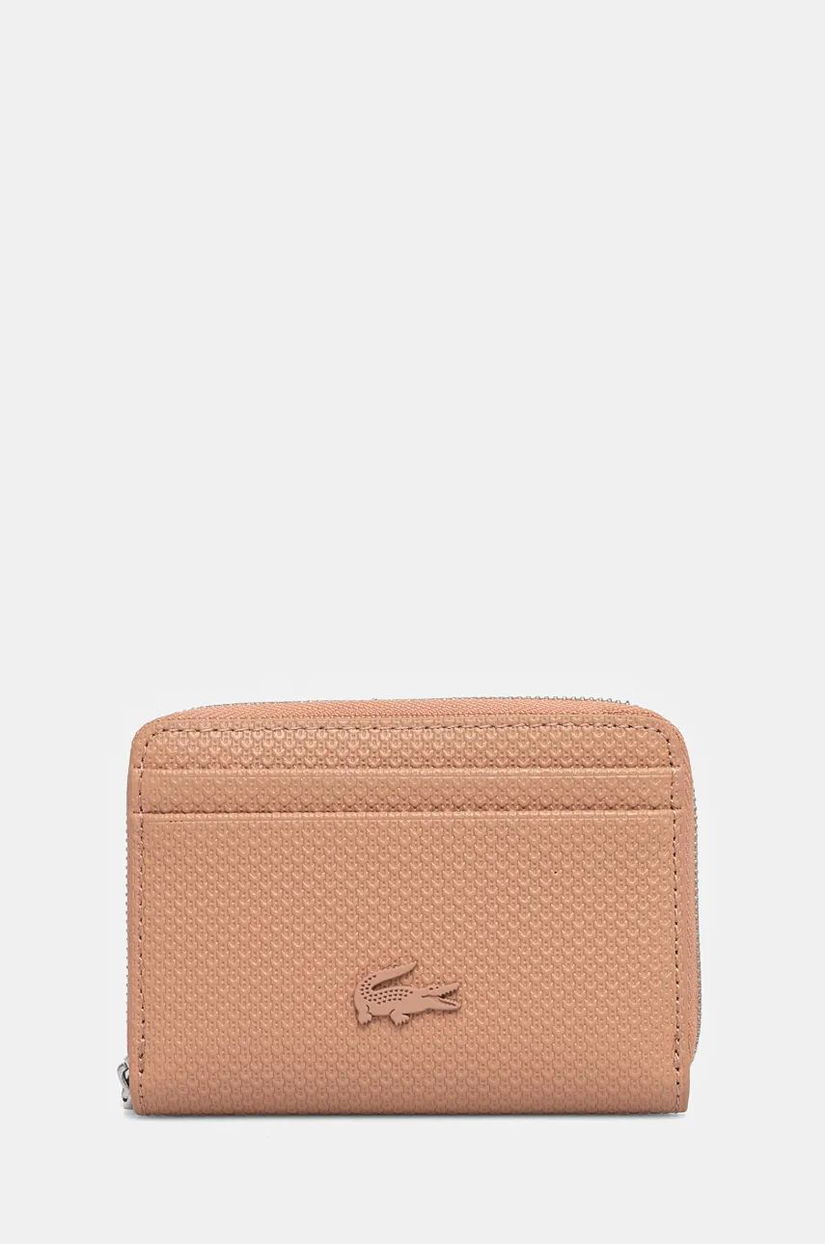 Lacoste portofel de piele femei, culoarea portocaliu, NF3855KL