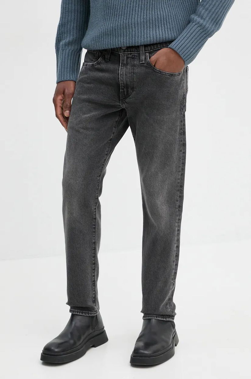 Levi's jeansi 502 TAPER barbati, culoarea negru