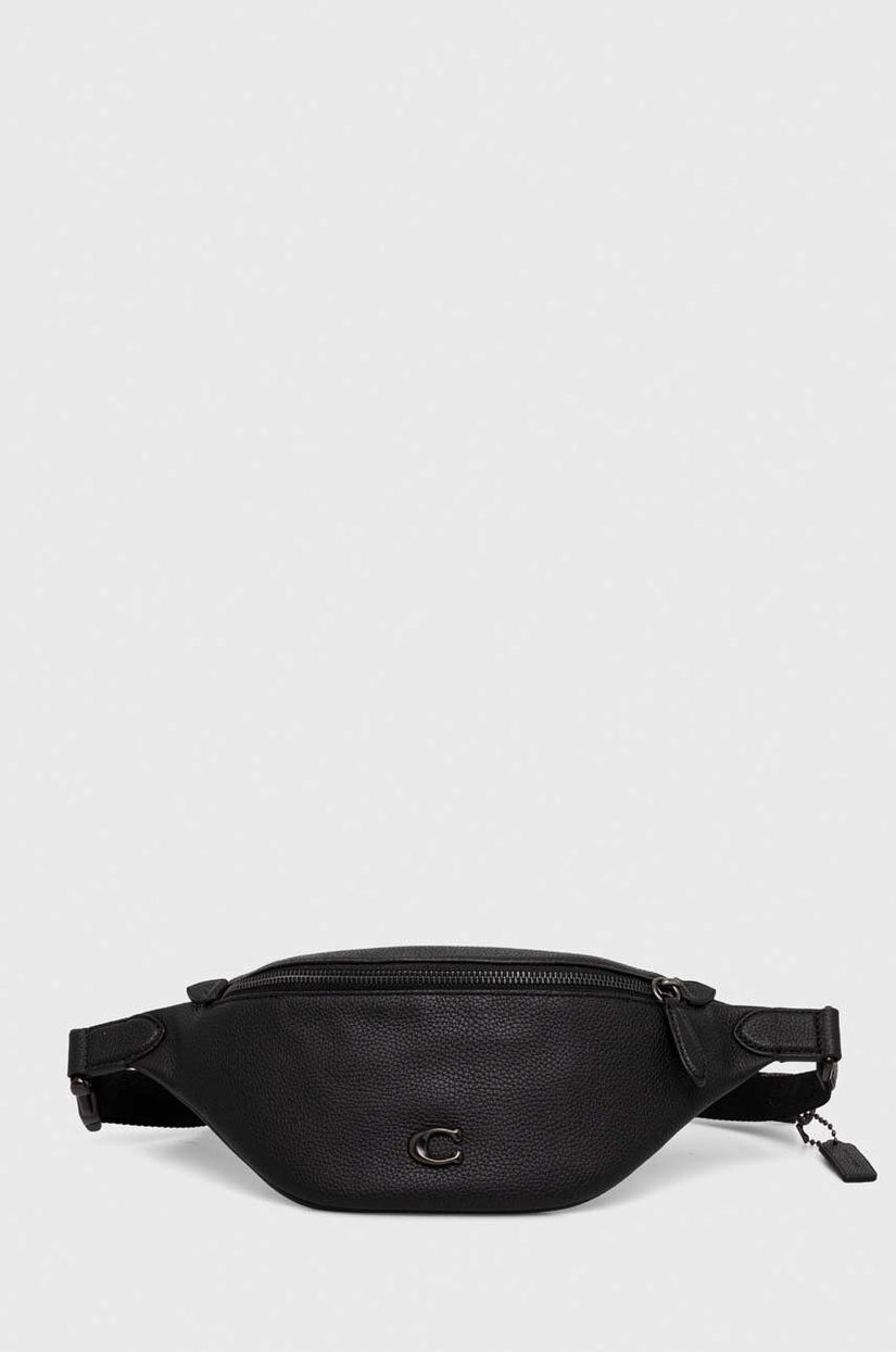 Coach borseta de piele culoarea negru