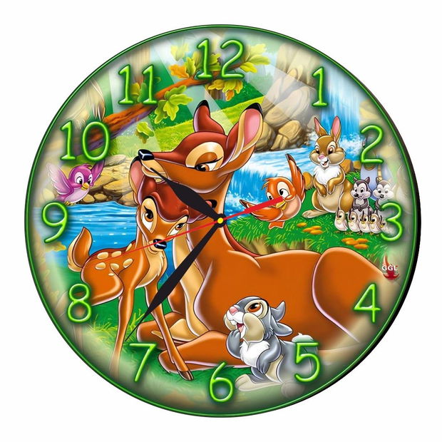 Ceas Disney, Bambi, Lemn, 40 cm, CSDUV005