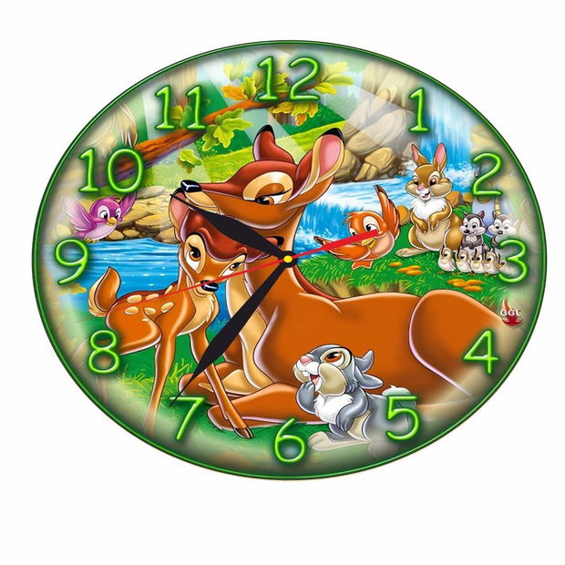 Ceas Disney, Bambi, Lemn, 40 cm, CSDUV005