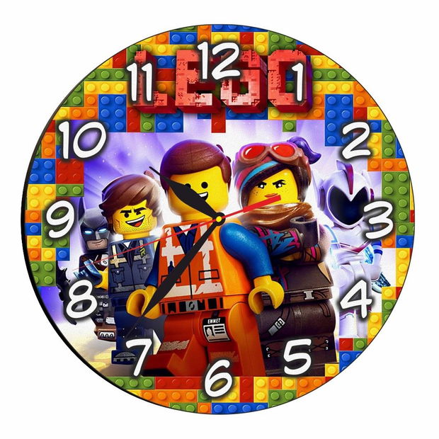 Ceas Disney, Lego Movie, Lemn, 40 cm, CSDUV014