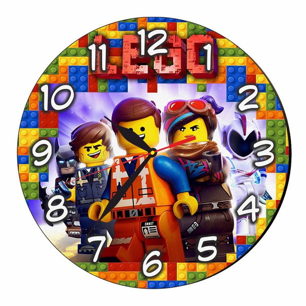 Ceas Disney, Lego Movie, Lemn, 40 cm, CSDUV014