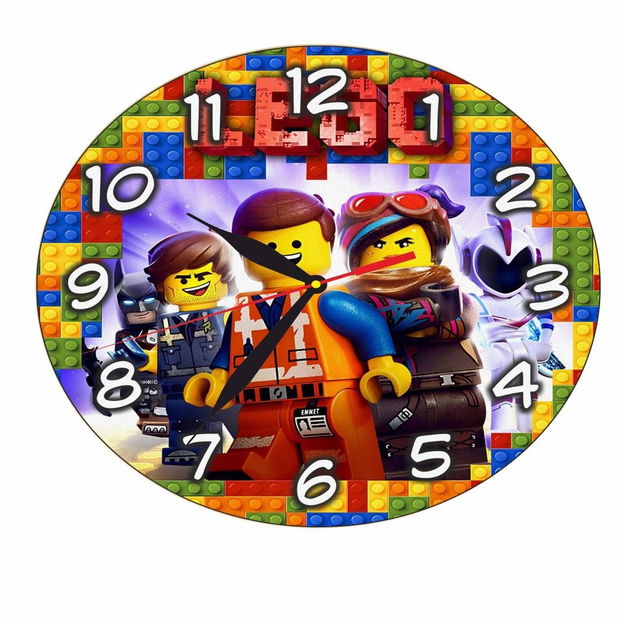 Ceas Disney, Lego Movie, Lemn, 40 cm, CSDUV014