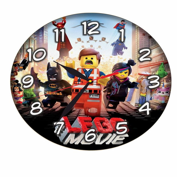 Ceas Disney, Lego Movie, Lemn, 40 cm, CSDUV015