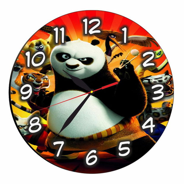 Ceas Disney, Kung Fu Panda, Lemn, 40 cm, CSDUV019