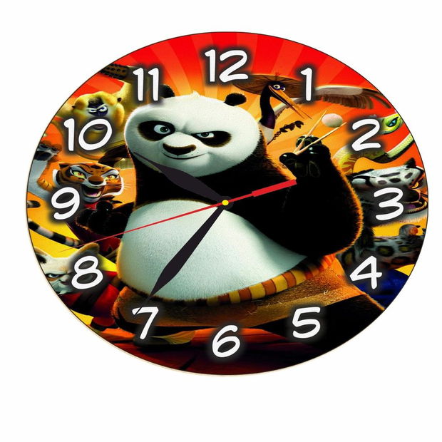 Ceas Disney, Kung Fu Panda, Lemn, 40 cm, CSDUV019