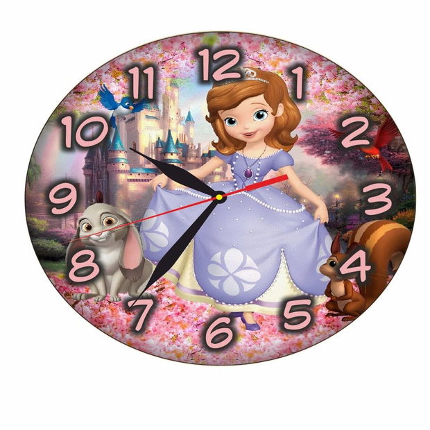 Ceas Disney, Printesa Sofia, Lemn, 40 cm, CSDUV020