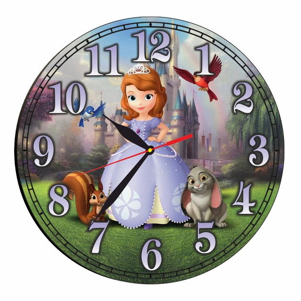 Ceas Disney, Printesa Sofia, Lemn, 40 cm, CSDUV021