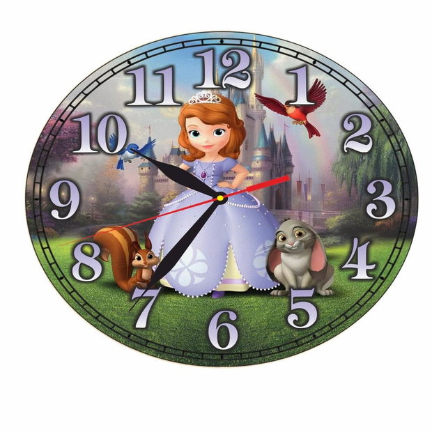 Ceas Disney, Printesa Sofia, Lemn, 40 cm, CSDUV021