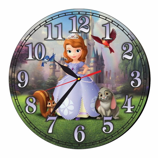 Ceas Disney, Printesa Sofia, Lemn, 40 cm, CSDUV021