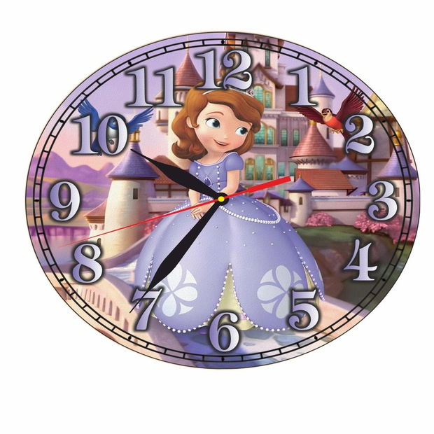 Ceas Disney, Printesa Sofia, Lemn, 40 cm, CSDUV022