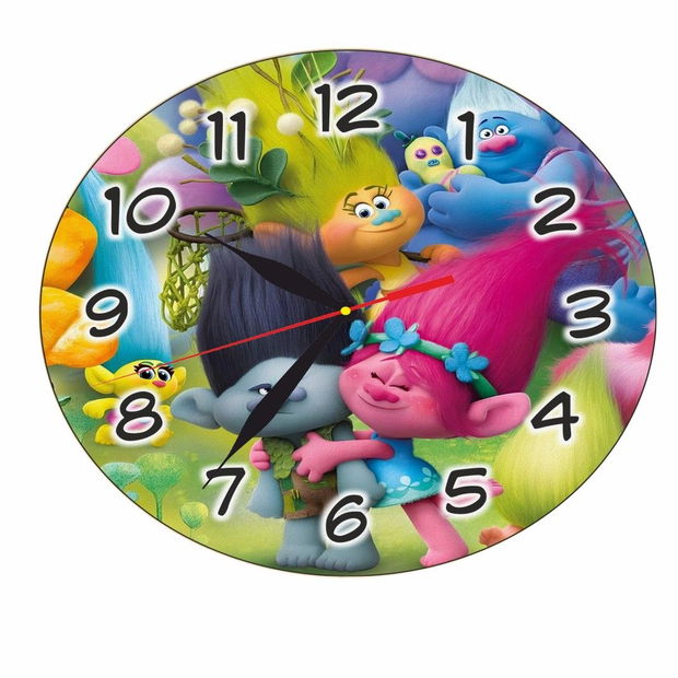 Ceas Disney, Trolli, Trolls, Lemn, 40 cm, CSDUV023