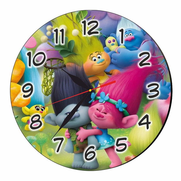 Ceas Disney, Trolli, Trolls, Lemn, 40 cm, CSDUV023