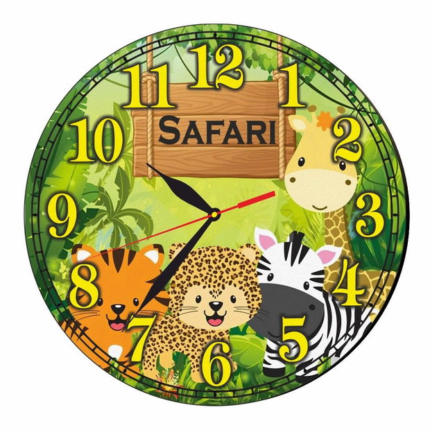 Ceas Disney, Safari, Lemn, 40 cm, CSDUV030