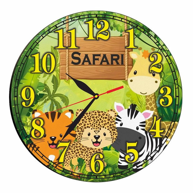 Ceas Disney, Safari, Lemn, 40 cm, CSDUV030