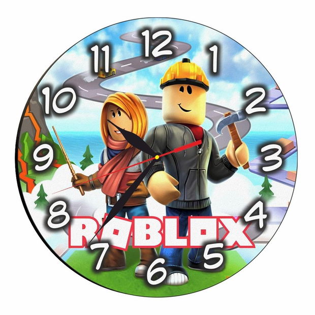 Ceas Disney, Roblox, Lemn, 40 cm, CSDUV040