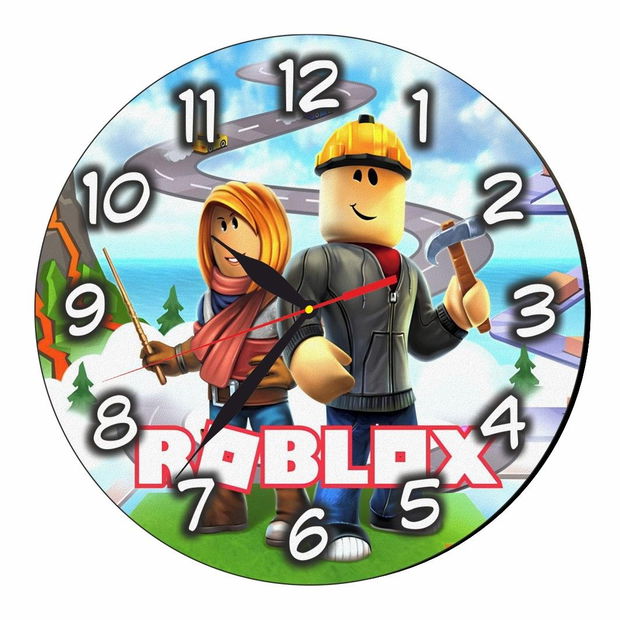 Ceas Disney, Roblox, Lemn, 40 cm, CSDUV040