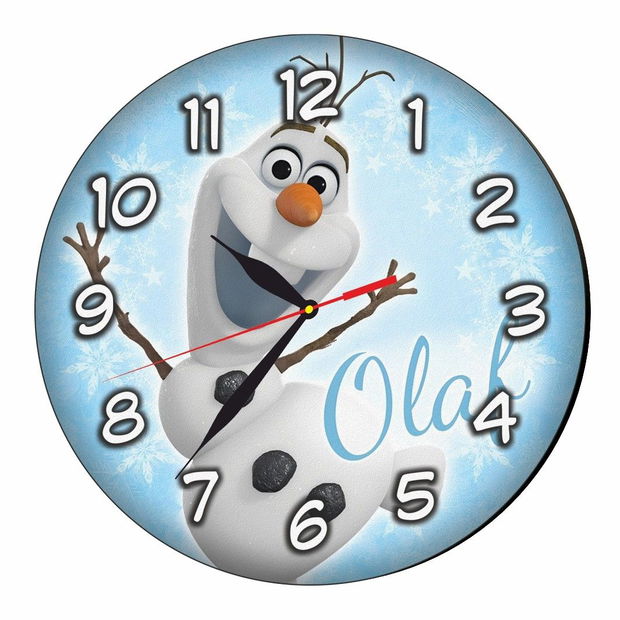 Ceas Disney, Frozen, Olaf, Lemn, 40 cm, CSDUV043