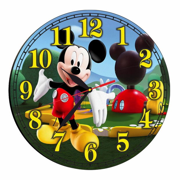 Ceas Disney, Clubul lui Mickey Mouse, Mickey Mouse Club House, Lemn, 40 cm, CSDUV048