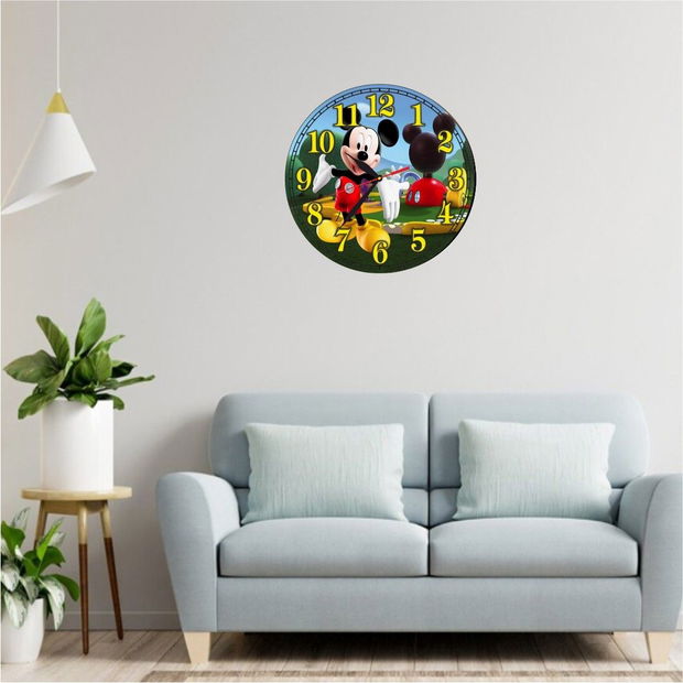 Ceas Disney, Clubul lui Mickey Mouse, Mickey Mouse Club House, Lemn, 40 cm, CSDUV048