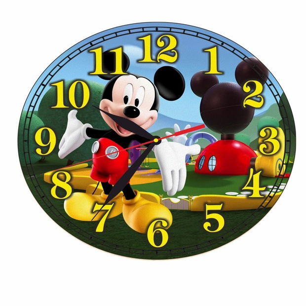 Ceas Disney, Clubul lui Mickey Mouse, Mickey Mouse Club House, Lemn, 40 cm, CSDUV048