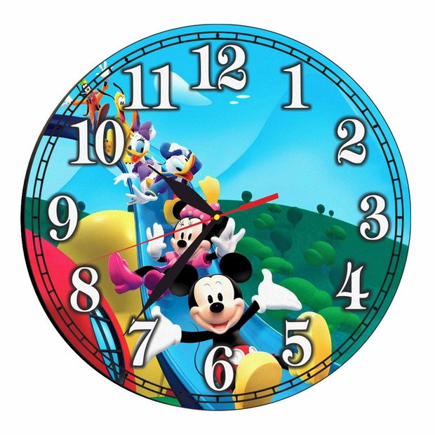 Ceas Disney, Clubul lui Mickey Mouse, Mickey Mouse Club House, Lemn, 40 cm, CSDUV050