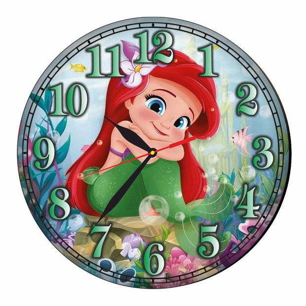 Ceas Disney, Mica Sirena, The Little Mermaid, Lemn, 40 cm, CSDUV055