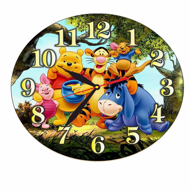 Ceas Disney, Winnie The Pooh, Lemn, 40 cm, CSDUV058